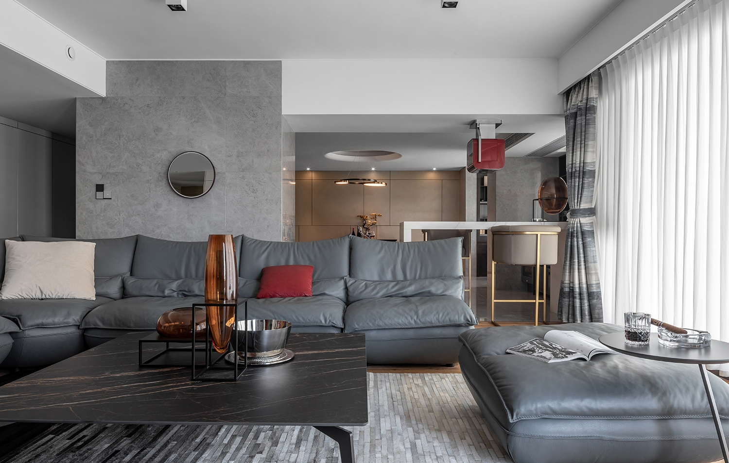 南京220㎡大平層輕奢風格裝修 盡顯高級風范