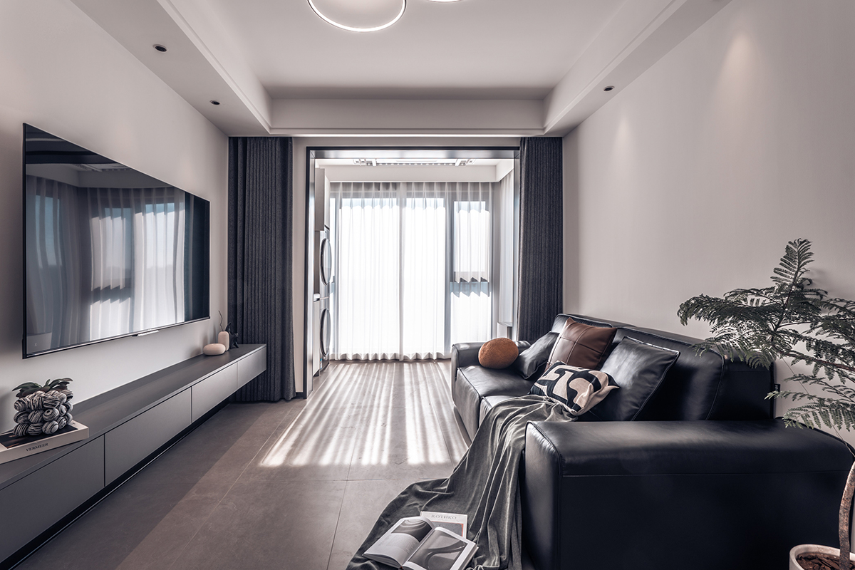 觀泓雅苑新房裝修，簡(jiǎn)約黑白灰搭配有品質(zhì)